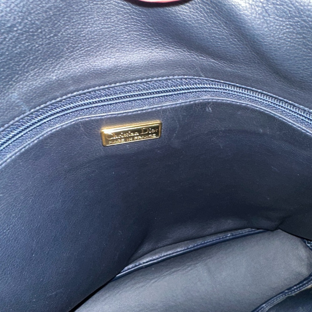 Dior Navy Blue Leather Shoulder Bag - Picture 10 of 11